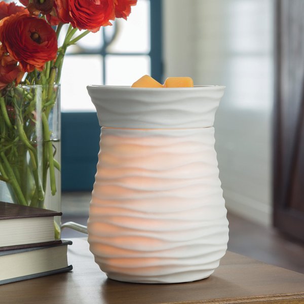 CANDLE WARMERS® HARMONY Duftlampe elektrisch matt weiß aus Bisquit Porzellan