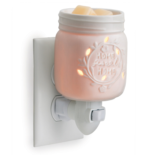 CANDLE WARMERS® MASON JAR Duftlampe für die Steckdose weiß  Porzellan elektrisch