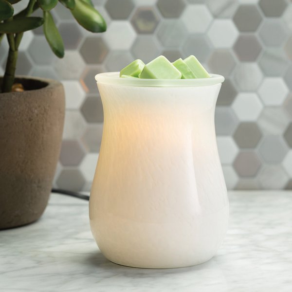 CANDLE WARMERS® MOONSTONE Duftlampe elektrisch weiß aus Glas