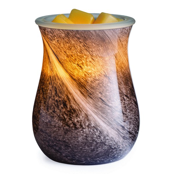 CANDLE WARMERS® OBSIDIAN Duftlampe elektrisch weiß/schwarz aus Glas