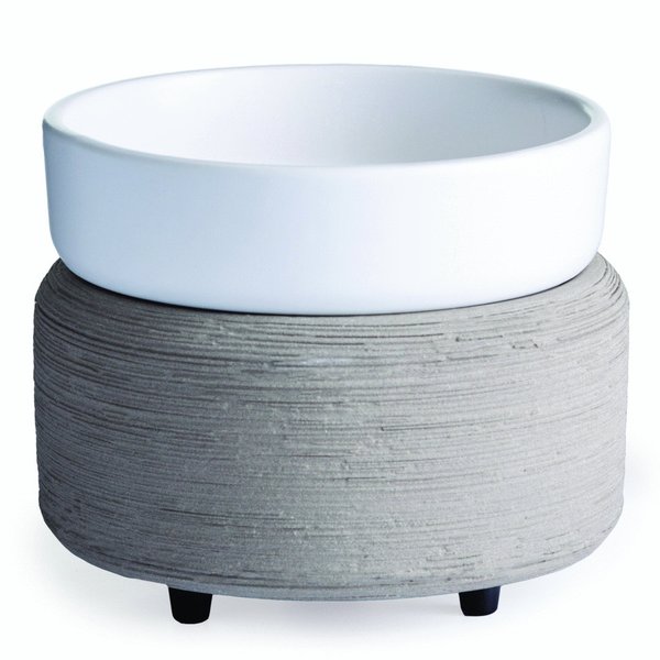 CANDLE WARMERS® GRAY 2 in1 Classic Duftlampe grau/creme aus Keramik elektrisch