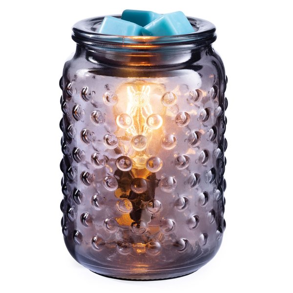 CANDLE WARMERS® SMOKEY HOBNAIL Edison Bulb Duftlampe elektrisch aus Glas
