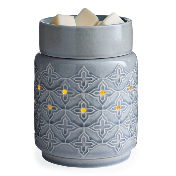 CANDLE WARMERS® JASMINE Duftlampe elektrisch grau/blau aus Keramik