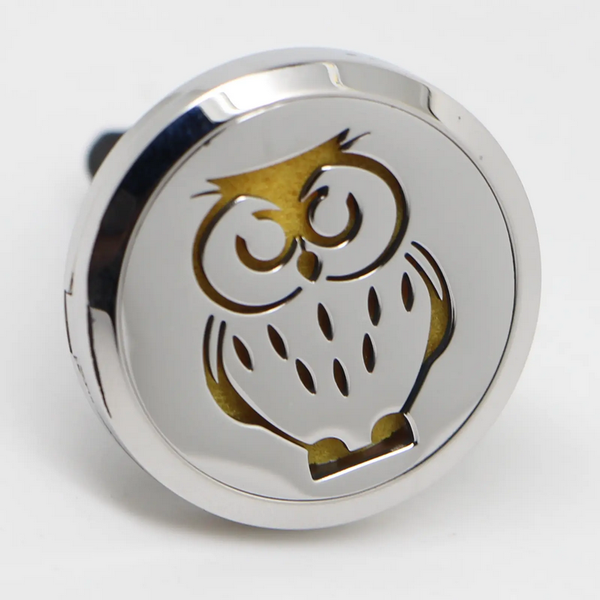Auto Diffuser Clip OWL für ätherische Öle aus Edelstahl 3 cm