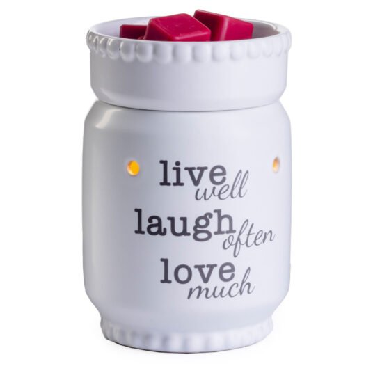 CANDLE WARMERS® LIVE LAUGH LOVE Duftlampe elektrisch weiß Keramik