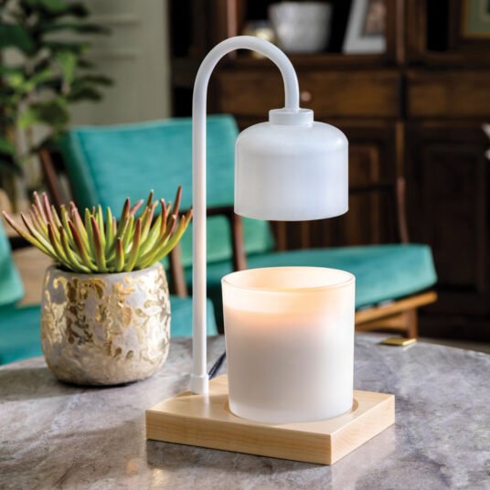 CANDLE WARMERS® ARCHED Lampe für Duftkerzen white/wood