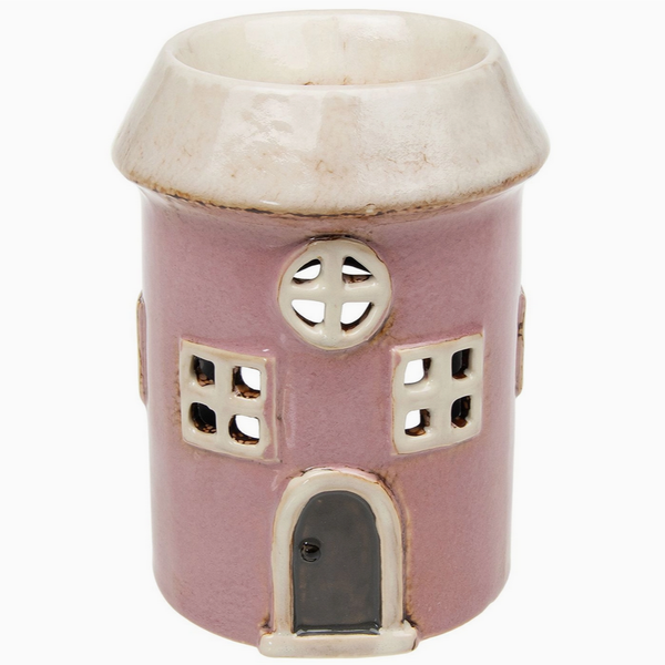 Duftlampe für Teelicht VILLAGE POTTERY rosa aus Keramik 14 cm