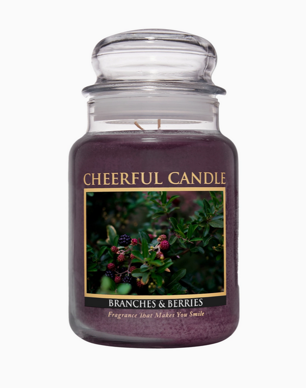 CHEERFUL CANDLE 2 Docht Duftkerze BRANCHES & BERRIES 680g