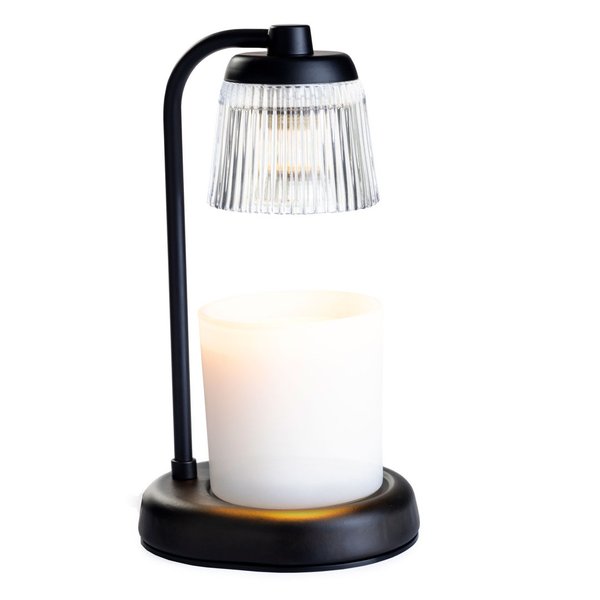 CANDLE WARMERS® FLUTED GLAS Lampe für Duftkerzen black